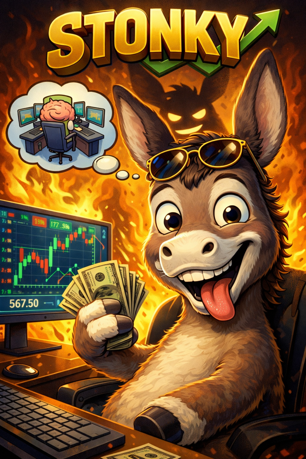 Stonky Donkey trading portrait